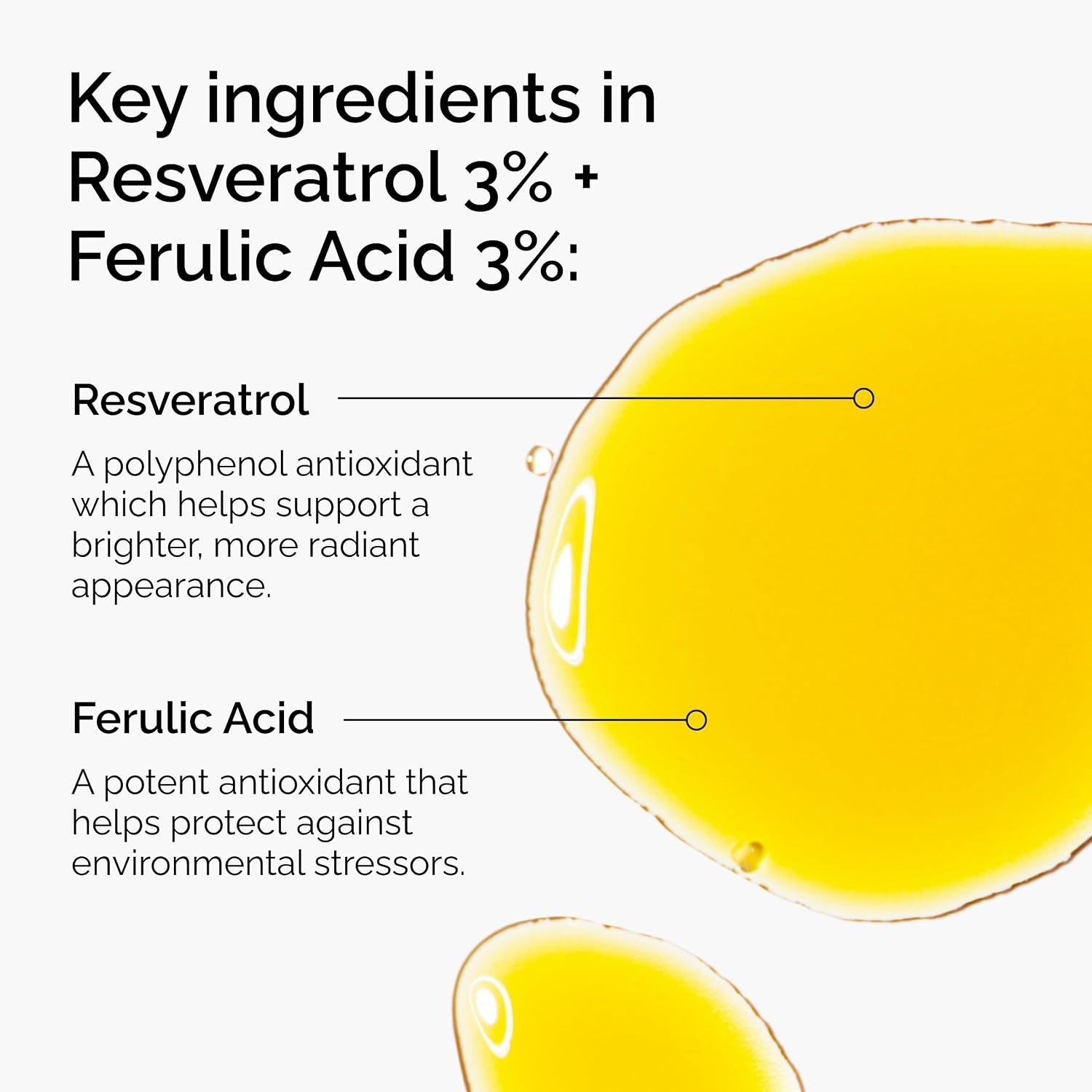 image:imageThe Ordinary Resveratrol 3 Ferulic Acid 3 Antioxidant Serum for AntiAging 1 Fl Oz