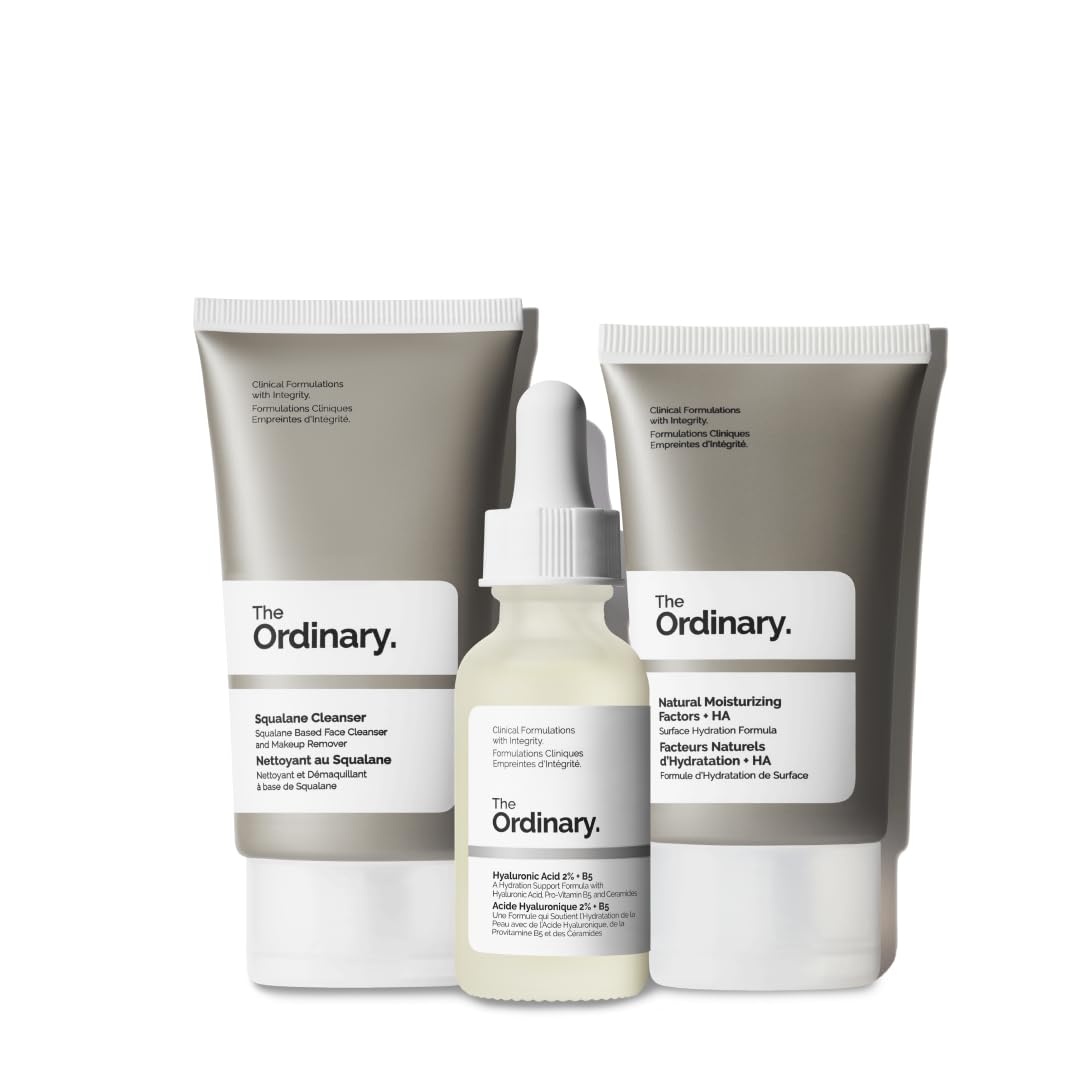 image:imageThe Ordinary The Daily Set Daily Skincare Routine with Squalane Cleanser Hyaluronic Acid 2 B5 and Natural Moisturizing Factors HA Skin Care Set
