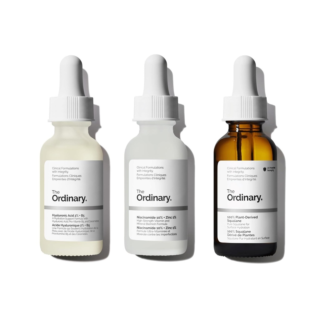 image:imageThe Ordinary Radiant Skin Collection Skin Care Bundle Set for Dry Skin Hyaluronic Acid 2 B5 1 Fl Oz Niacinamide 10 Zinc 1 1 Fl Oz 100 PlantDerived Squalane 1 Fl Oz