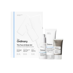 The Ordinary Face & Body Set Daily Skincare Routine with Niacinamide 5% Face & Body Emulsion, Natural Moisturizing Factors + Inulin Body Lotion, and Natural Moisturizing Factors + Hyaluronic Acid